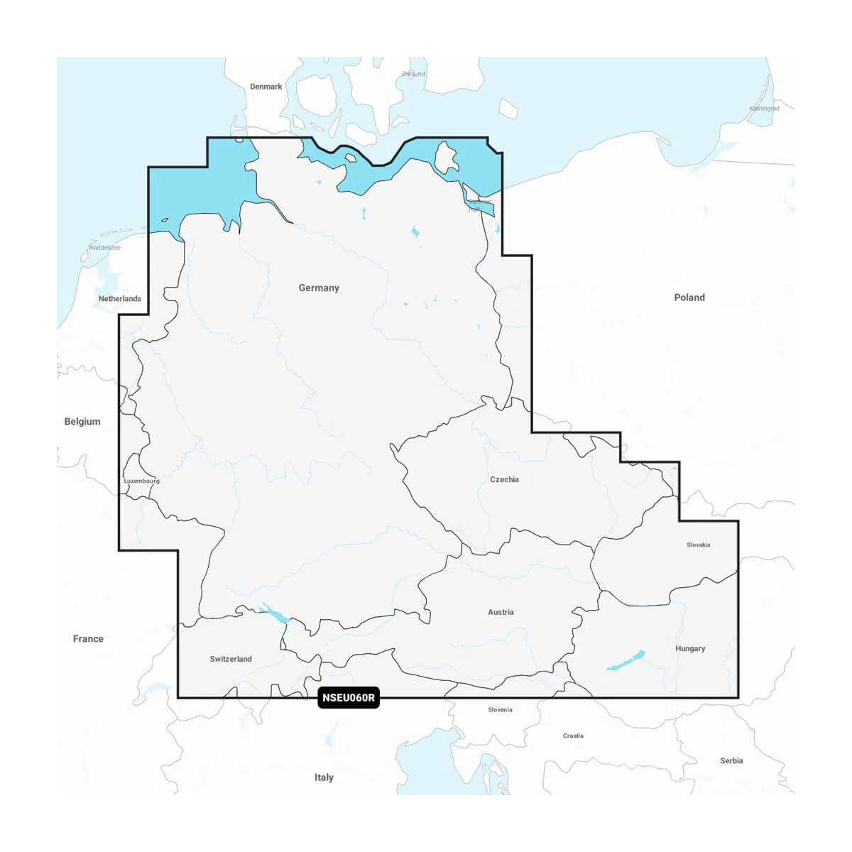 Garmin Navionics+ NSEU060R Deutschland, Seen & Flüsse – Seekarten für Binnengewässer