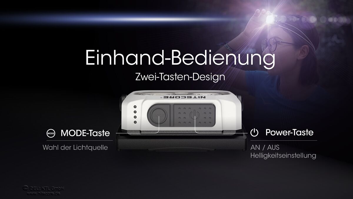 Nitecore NU21 - 360 Lumen, schwarz