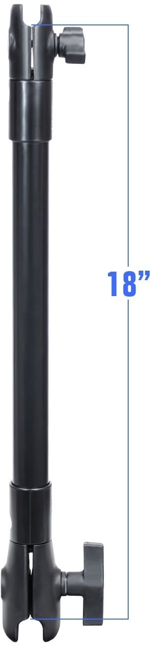 RAM Mounts Verbundstoff-Verlängerungsarm mit B- u. C-Kugel Aufnahme (1 u. 1,5 Zoll) - ca. 450 mm lang, im Polybeutel