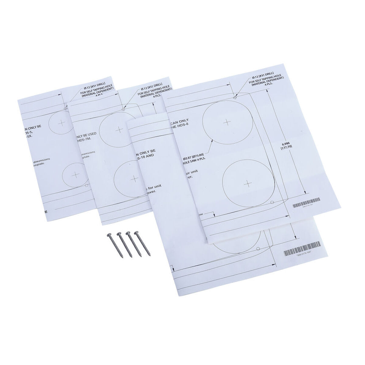 Papierschablone für bündige Montage der HDS-Serie FM-13,5 " Flush Mount Kit