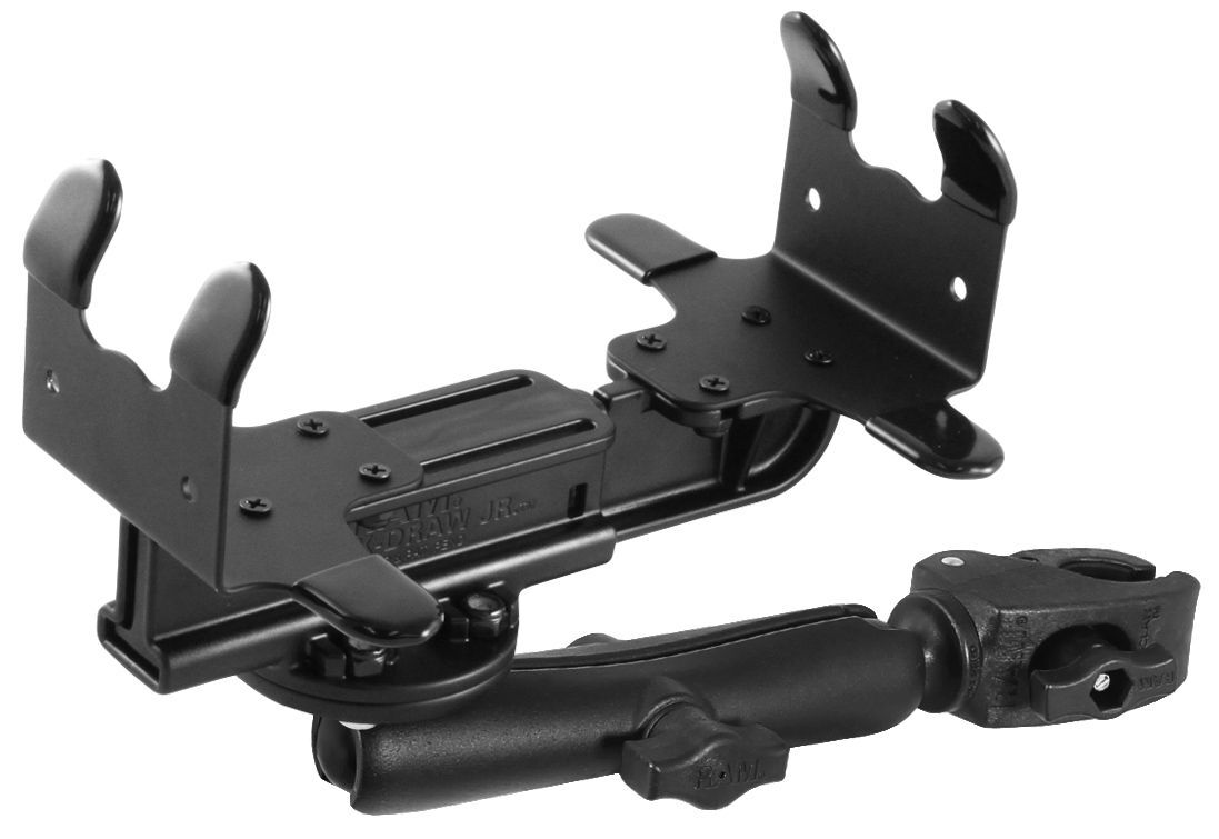 RAM Mounts Tough-Claw Druckerhalterung (kleine Drucker) - B-Kugel (1 Zoll), Tough-Claw klein (Durchmesser 15,9-29,0 mm), langer Verbindungsarm (ca. 150 mm)
