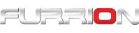 Das silbern glänzende Furrion Markenlogo mit einem markanten roten Buchstaben O.