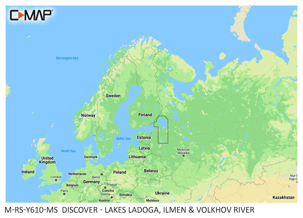 C-MAP DISCOVER:  M-RS-Y610-MS  Lakes Ladoga, Ilmen & Volkhov River