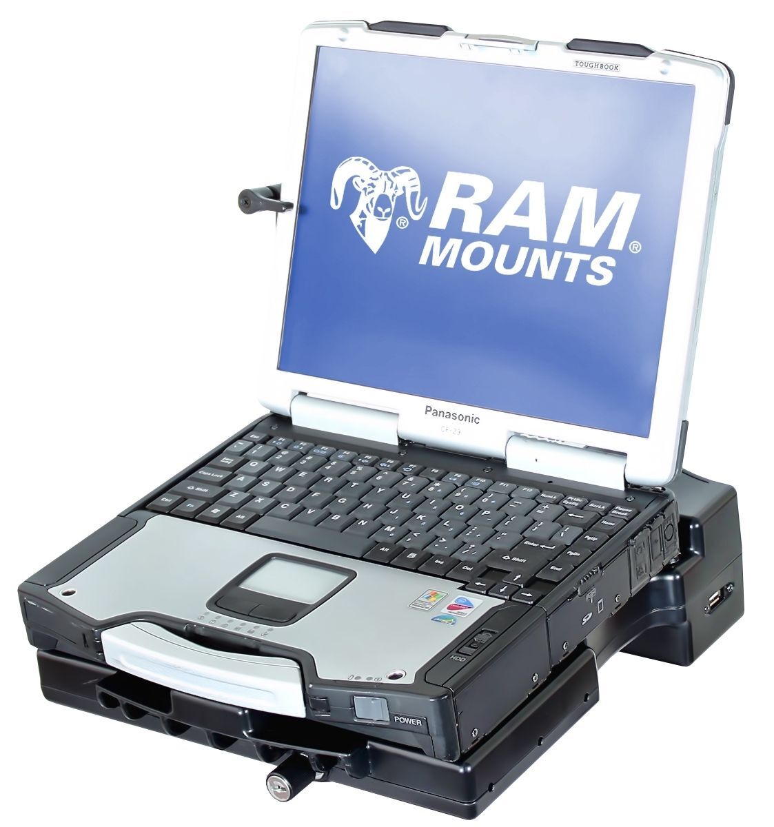 RAM Mounts Tough-Dock mit Stromanschluss für Panasonic Toughbook CF-28/-29/-30/-31 - AMPS-Aufnahme