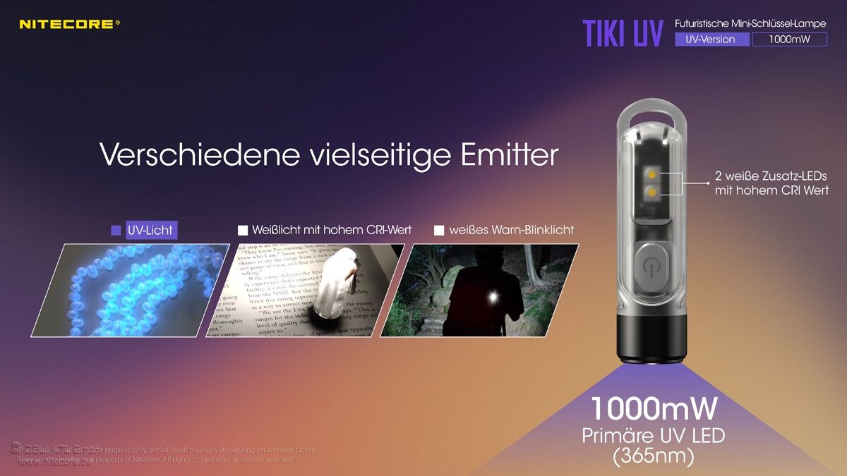 Nitecore TIKI UV - 1000mW