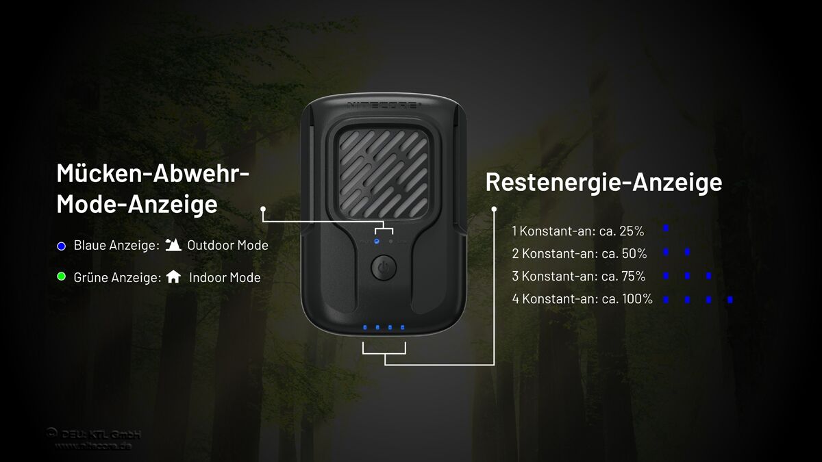Nitecore EMR40 - Mückenabwehr mit Akku 7800mAh