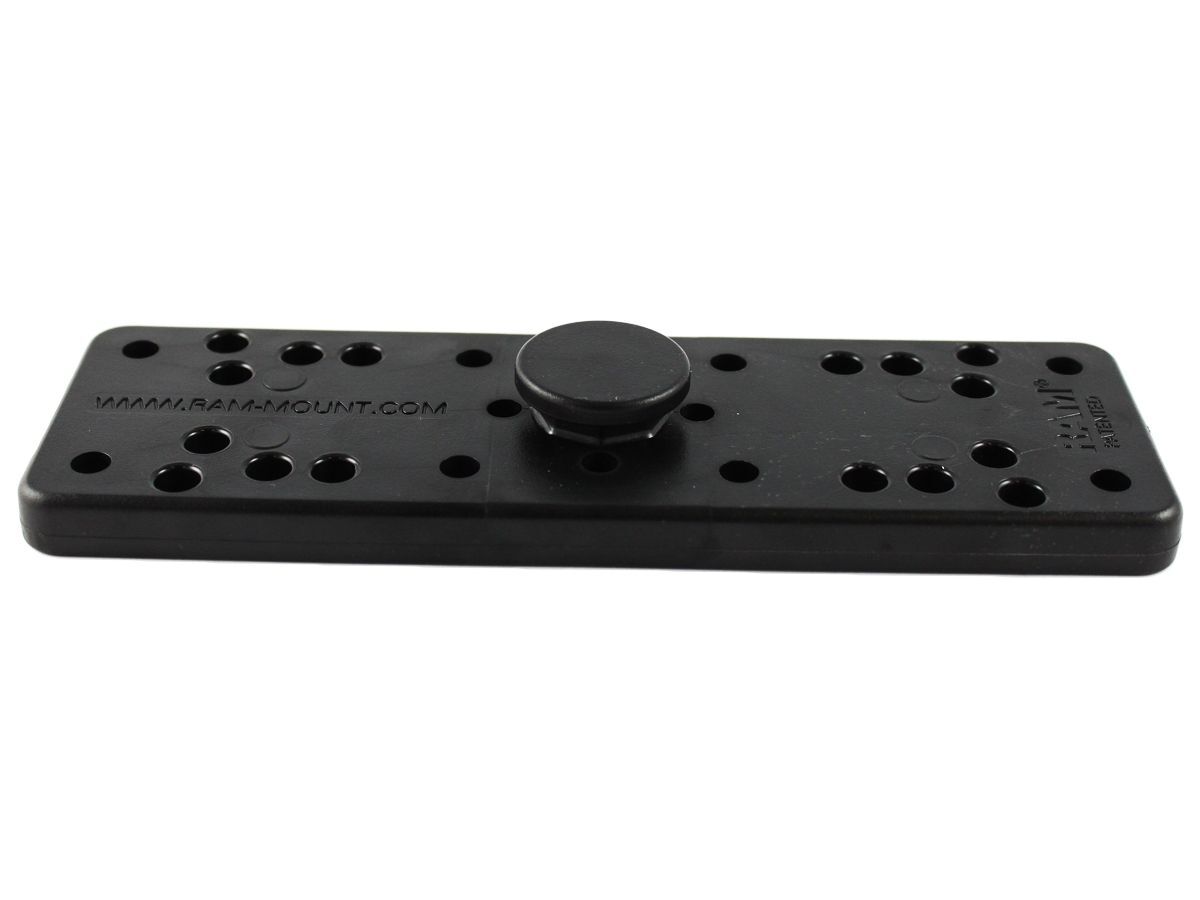 RAM Mounts Verbundstoff-Basis mit mittigem Octagon-Sockel - diverse Lochraster, ca. 50 x 159 mm Grundfläche, im Polybeutel