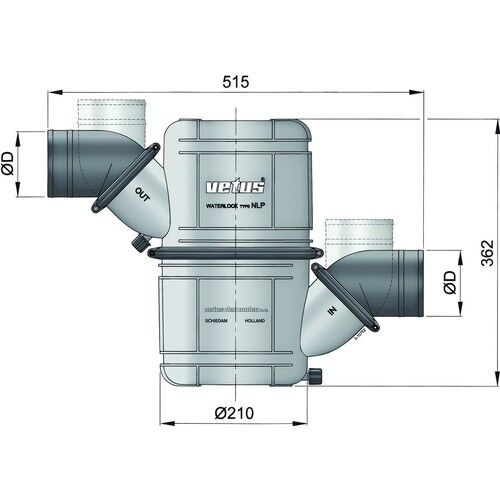 Vetus Wassersammler Drehbar Typ, NLP45