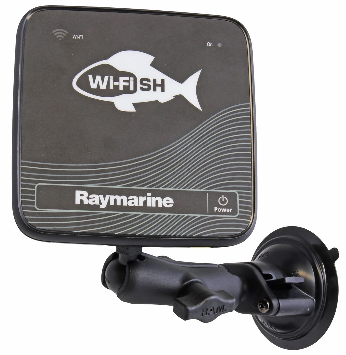 RAM Mounts Saugfuss-Halterung Raymarine - mittlerer Verbindungsarm, Diamond-Basisplatte (Trapez), Kugel mit M6 Gewindestift, B-Kugel (1 Zoll), im Poly