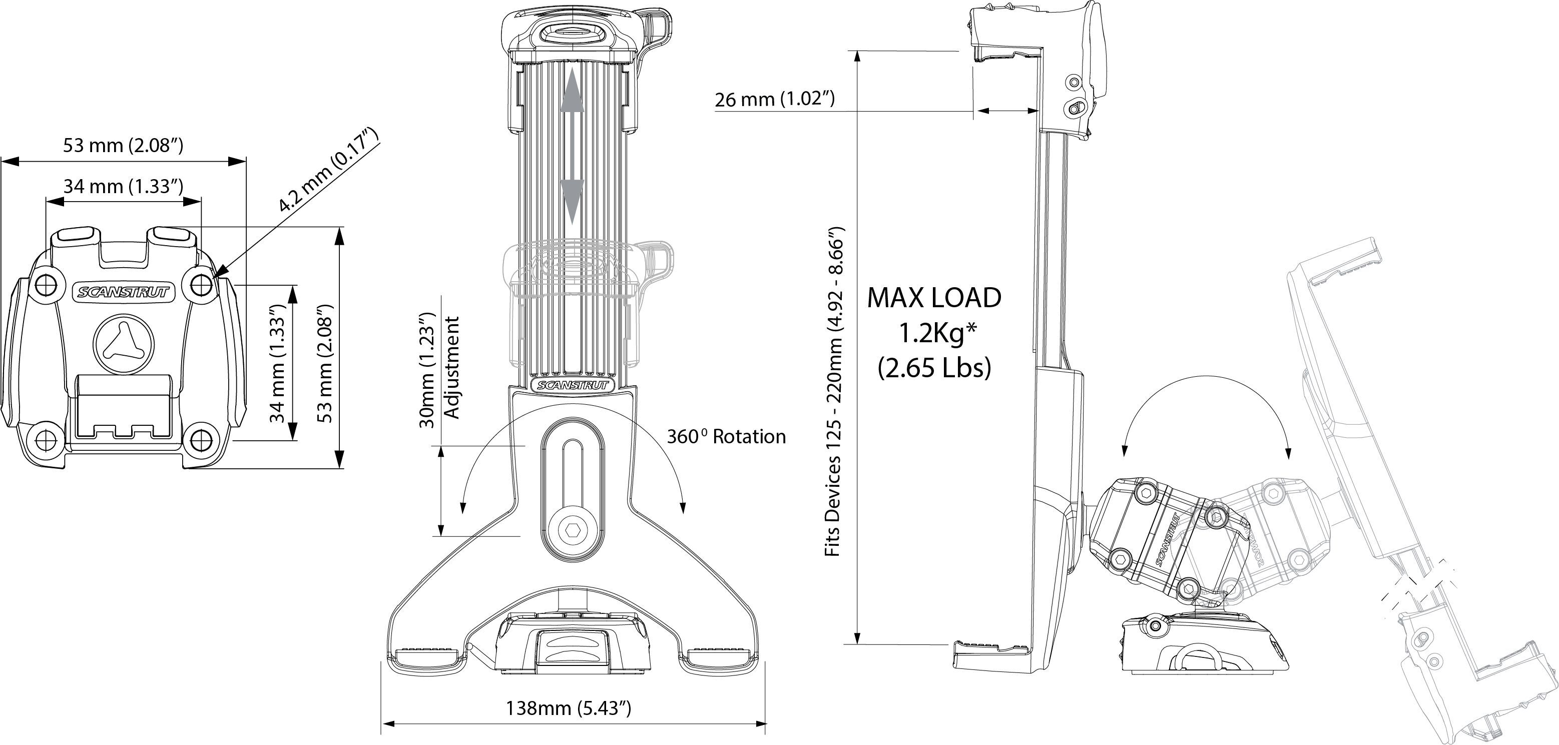 Scanstrut ROKK Mini Paket Table RLS-508-401