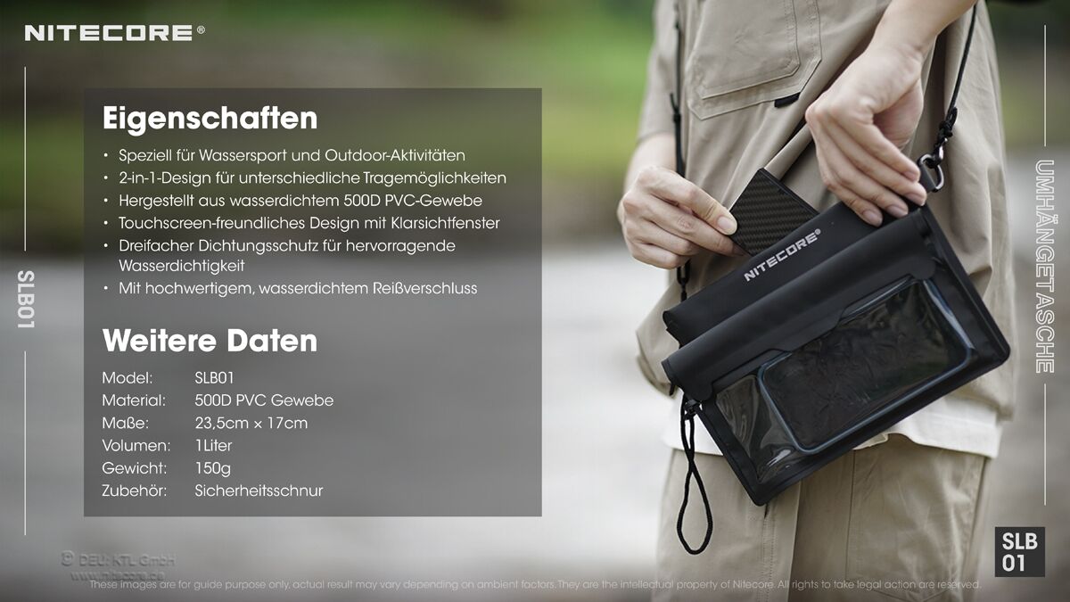 Nitecore SLB01 - Slingbag, wasserdicht