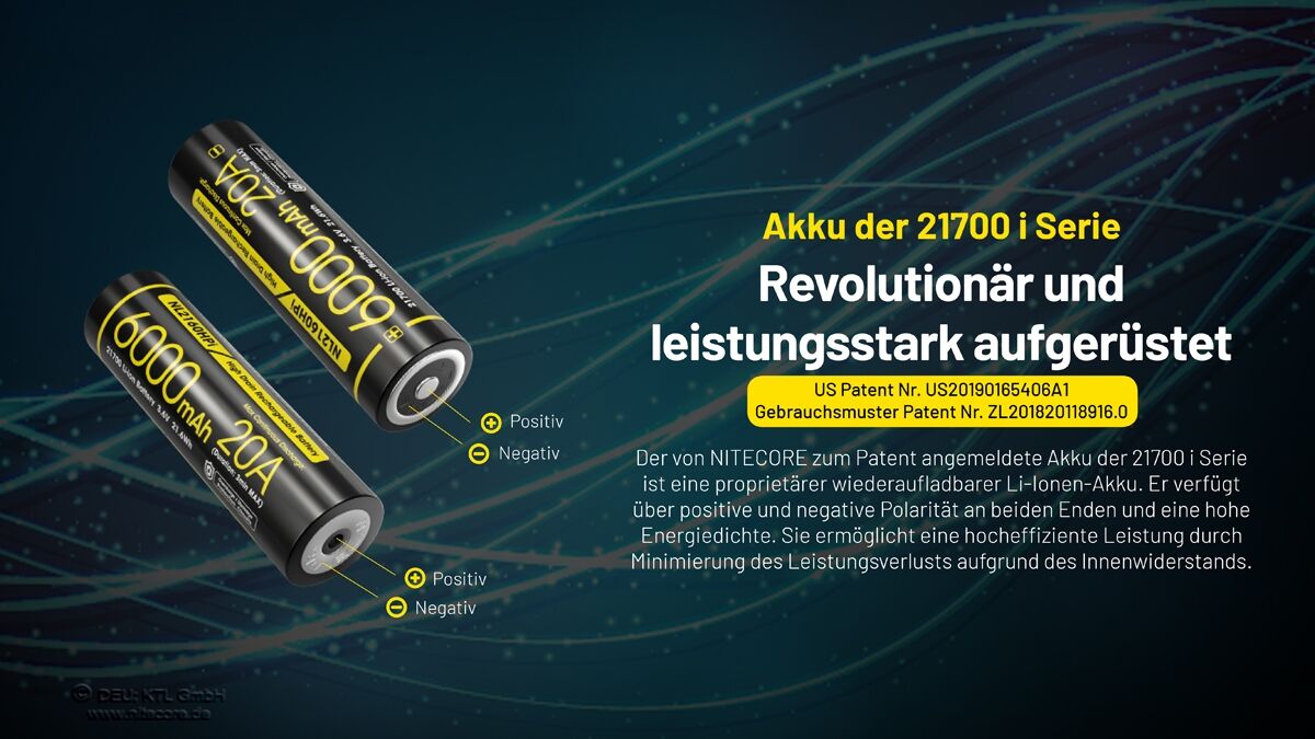 Nitecore LI-Ion Akku 21700, 6000mAH, NL2160HPI