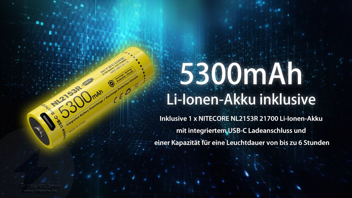 Nitecore Tauchlampe DL30 - 100 Meter wasserdicht