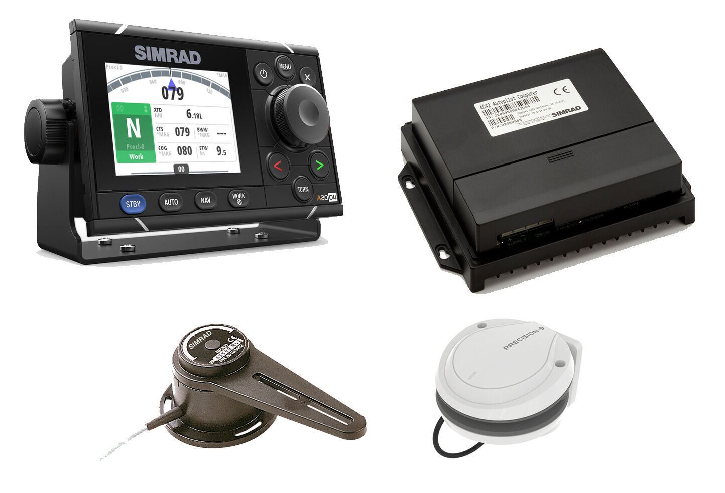 Simrad_AC70_A2004_RF300_P9_Autopilot_Set Simrad A2004 Pro Pack (A2004, AC70, RF300, Precision9)