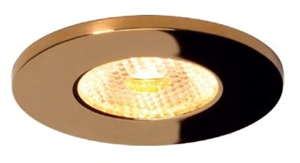 LED-Einbaustrahler EB01-1, 25°, gold-glanz, starr, warmweiß, inkl. VG, 10-30V DC, max. 3 W