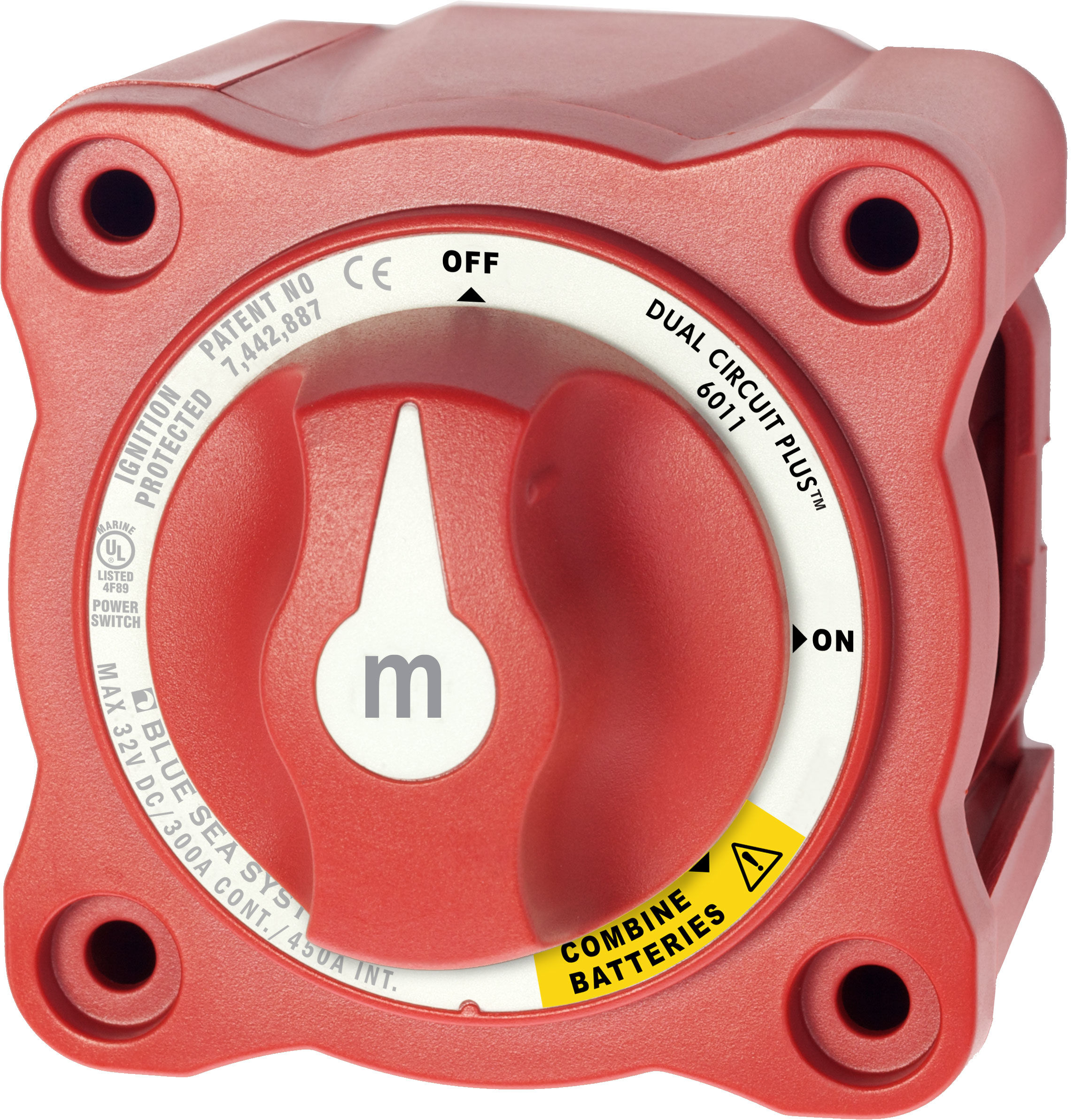BlueSea Manuelle Batterieschalter m-Serie rot Typ 6011