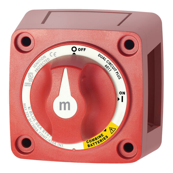 BlueSea Manuelle Batterieschalter m-Serie rot Typ 6011