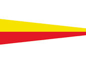 Talamex_Signalflagge_7 Talamex Zahlenwimpel Abm. 25 x 88 cm Signalflagge 7 Seven