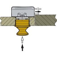 Vetus Druckknopfverschl. Chrom