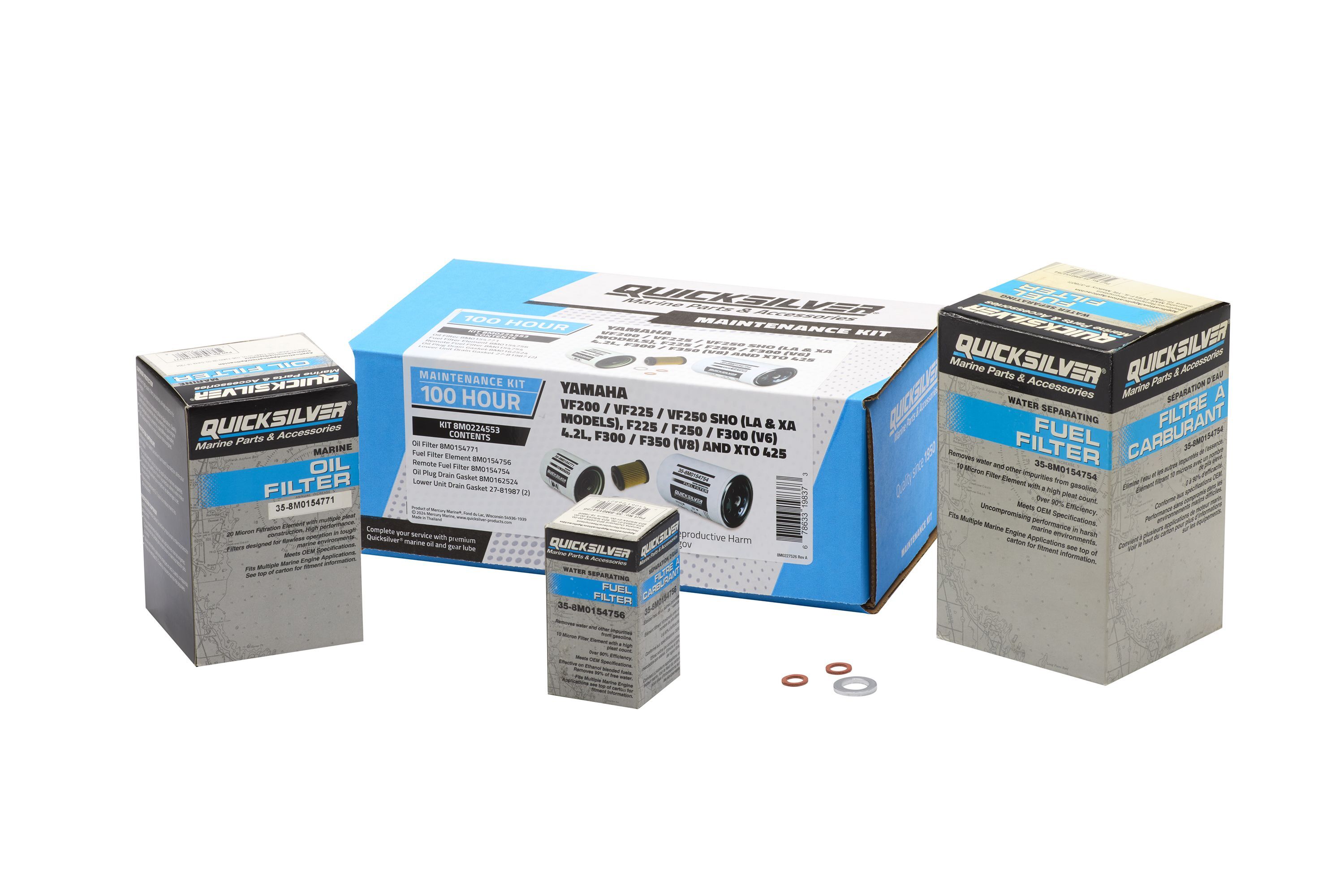 Quicksilver Wartungskit Yamaha VF200/VF225/VF250SHO/F225/F250/F300/F350/XTO425 Quicksilver Wartungskit Yamaha VF200/VF225/VF250SHO/F225/F250/F300/F350/XTO425