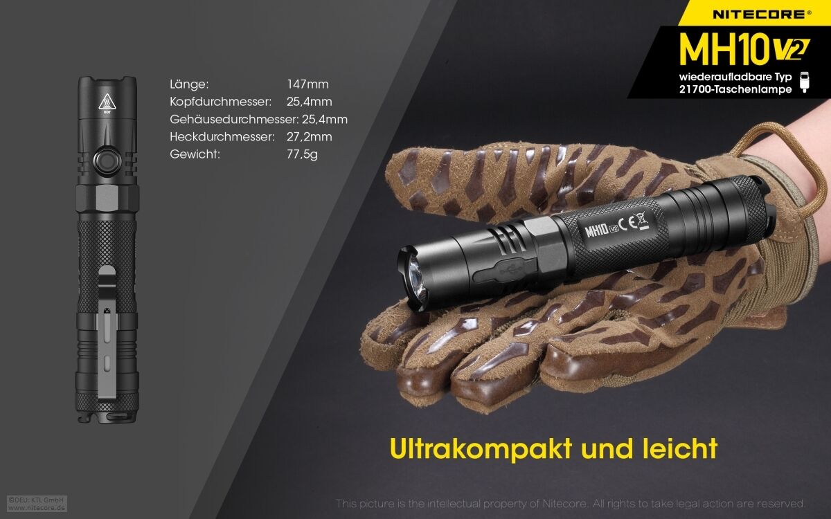 Nitecore MH10 V2 - 1200 Lumen