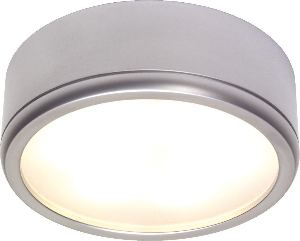 LED-Anbauleuchte D3-1 Slave, chrom-matt, warmweiß, 10-30V DC, max. 6W