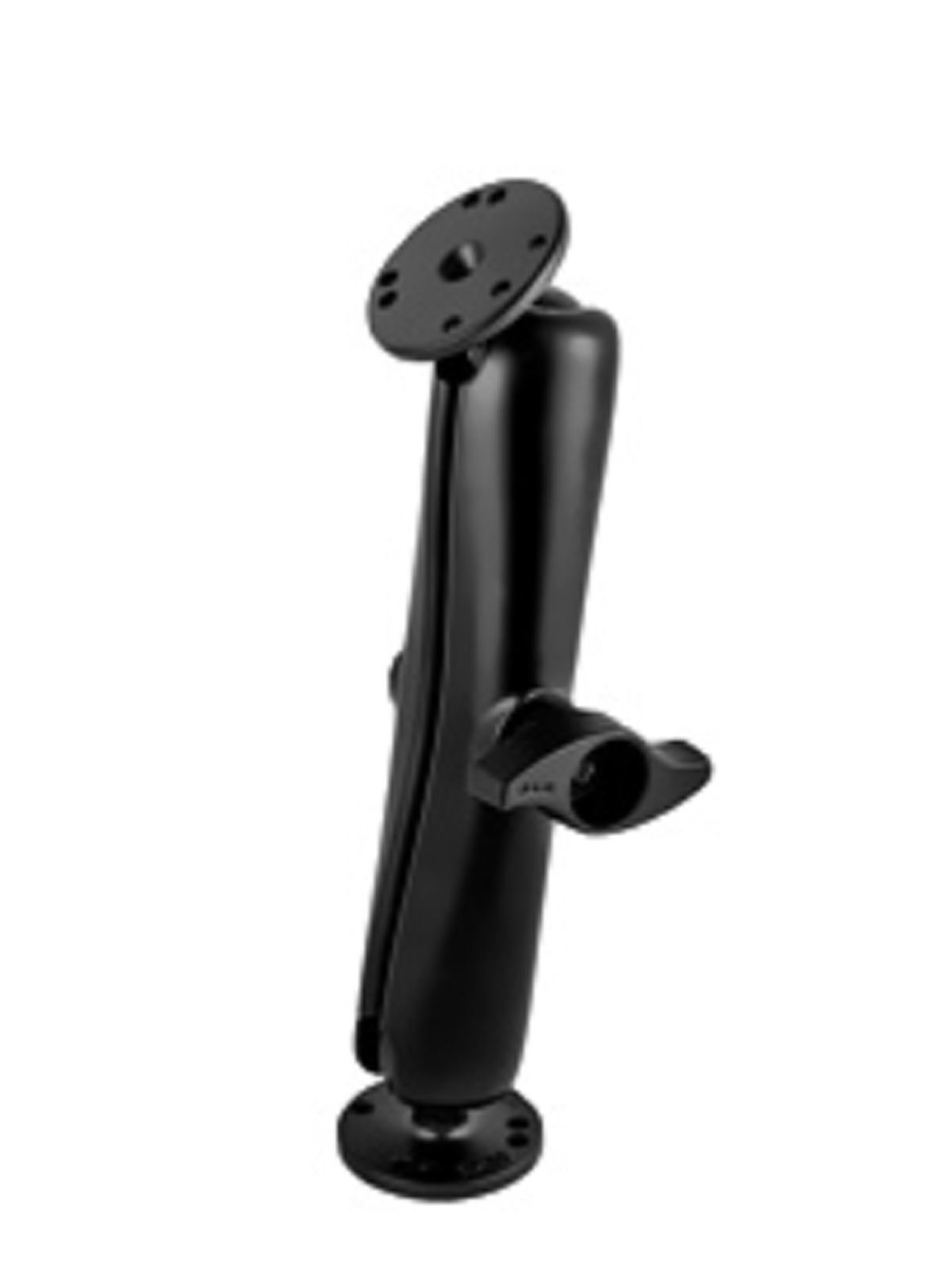 RAM Mounts Aufbau-Set (lang) - 2x runde Basisplatte (AMPS), langer Verbindungsarm mit Metall-Drehverschluss, C-Kugel (1,5 Zoll), im Polybeutel
