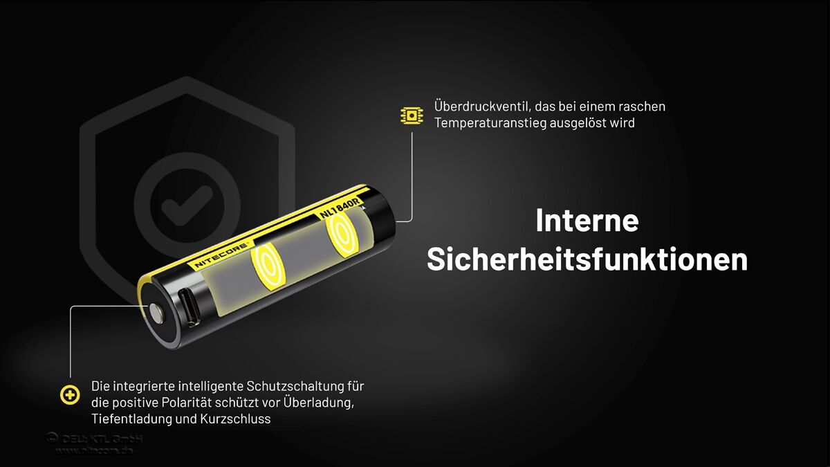 Nitecore Li-Ion 18650 Akku 4000mAh - USB-C- NL1840R
