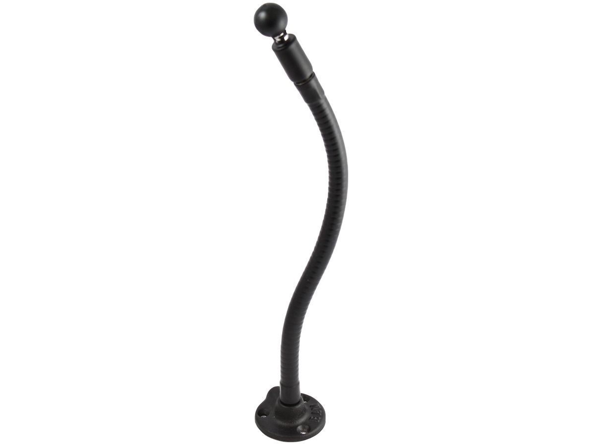 RAM Mounts Standfuss mit B-Kugel (1 Zoll) - runde Basis, flexibler Stab (ca. 300 mm)