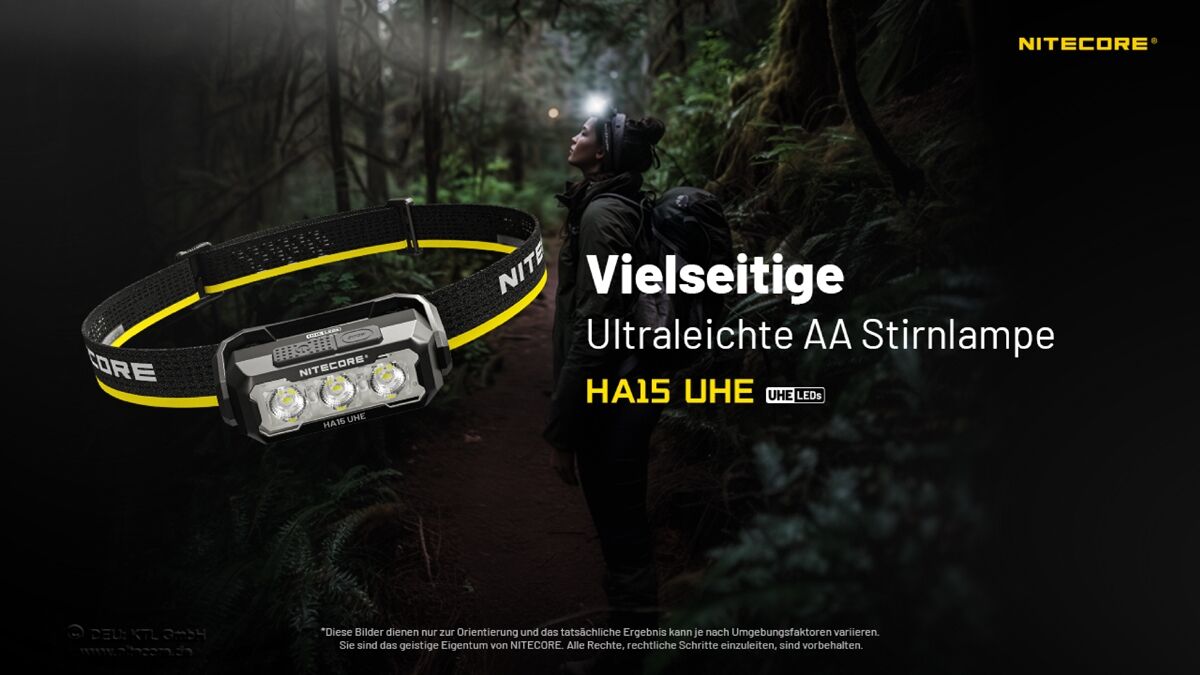 Nitecore HA15 UHE - 400 Lumen, NL1411R