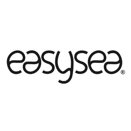 Das schwarze Markenlogo von Easysea auf einem weißen Hintergrund