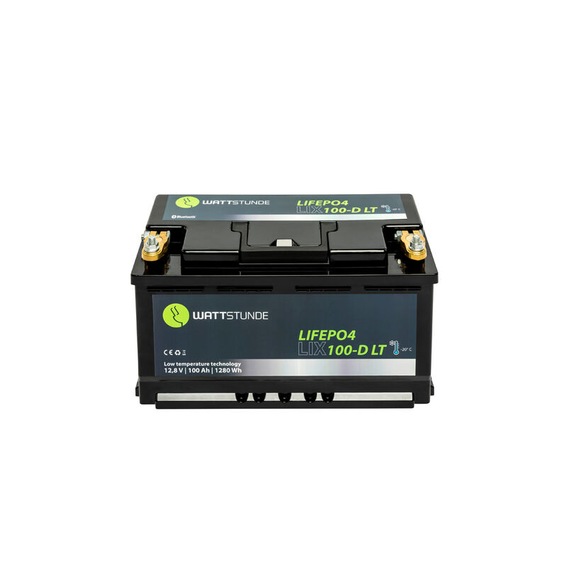 Neu/ WATTSTUNDE Lithium 12V 100Ah LiFePO4 Batterie für Wohnmobile