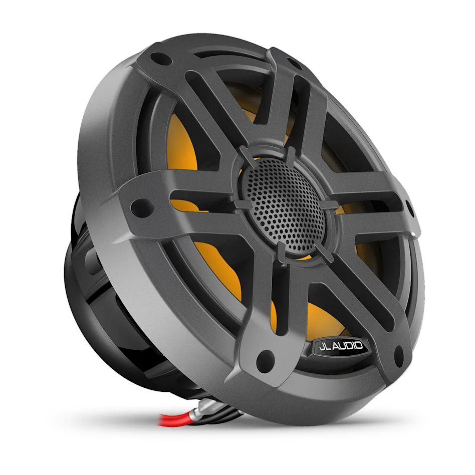JL Audio M200 Marinelautsprecher 7,7 Zoll mit LED RGB Beleuchtung grauer Sportgrill