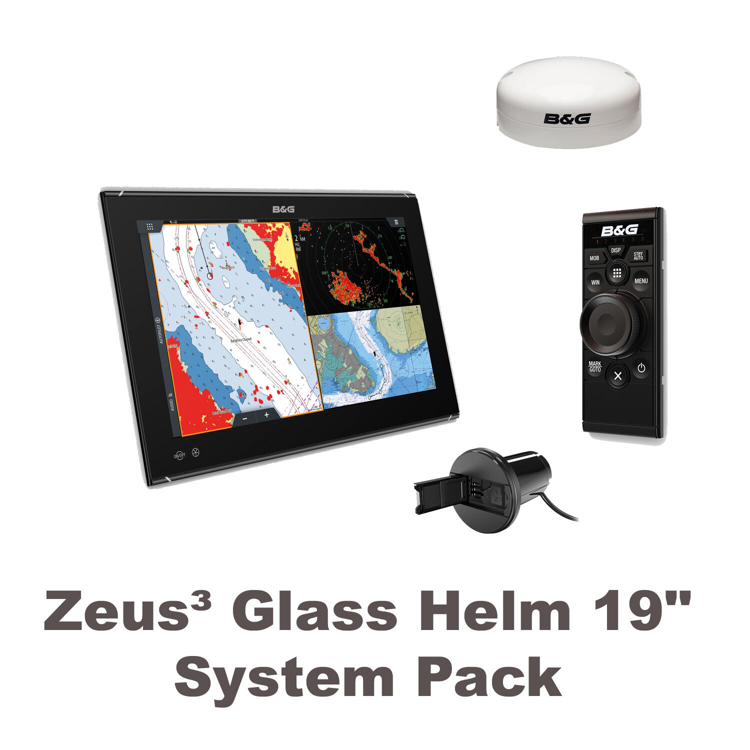 BundG_Zeus3_GlassHelm_19er_System_Paket B&G Zeus3 Glass Helm 19" System Paket