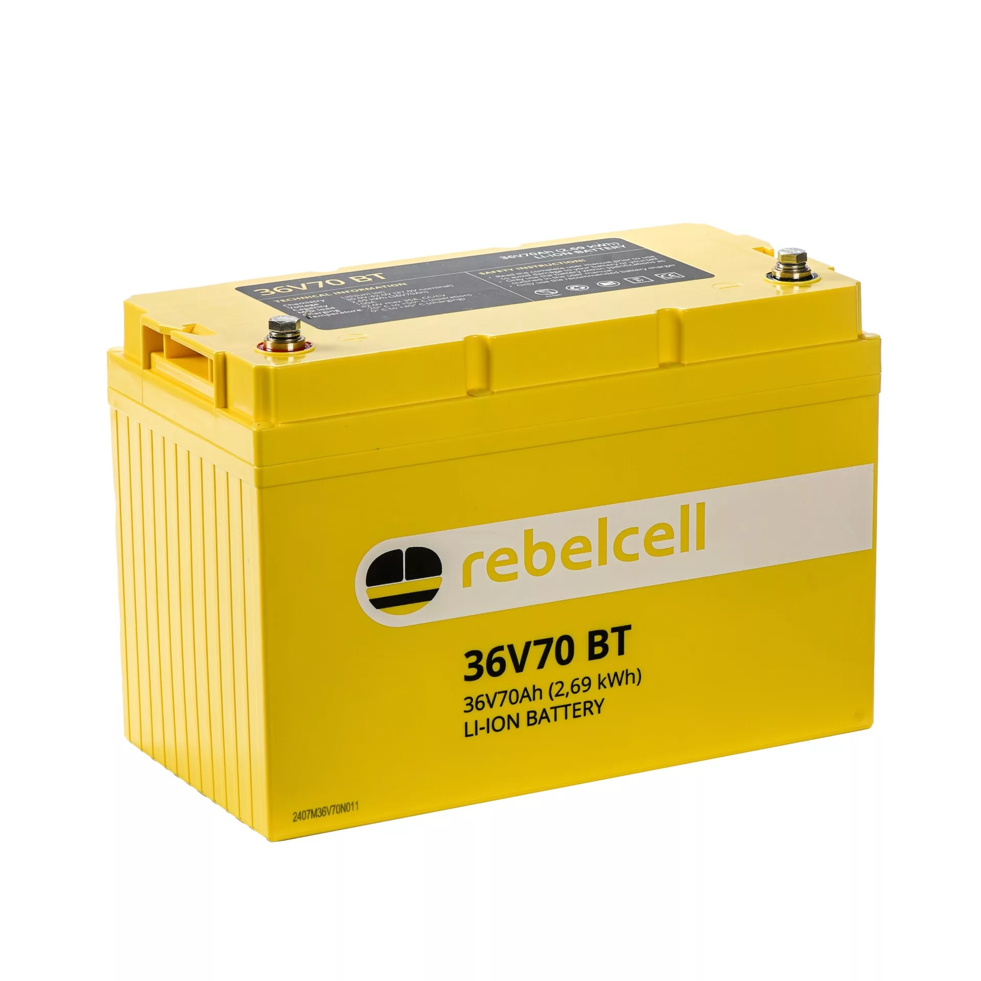 RebelCell 36V70 BT Lithium Batterie (36V 70Ah) 2,69kWh mit Bluetooth