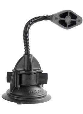 RAM Mounts Saugfuss-Set mit Diamond-Anbindung - flexibler Arm (ca. 150 mm), Diamond-Anschluss (Trapez), im Polybeutel