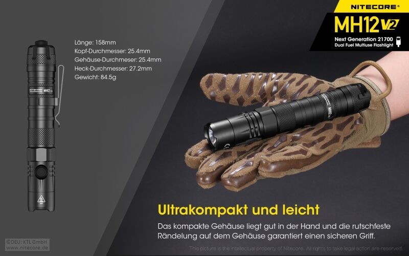 Nitecore MH12 V2 - 1200 Lumen