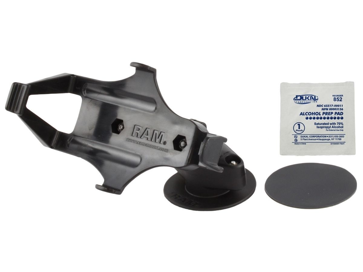 RAM Mounts Verbundstoff-Halterung mit Snap-Link-Verbindung für Garmin GPSMAP 176/196/296/396/495/496 - Klebesockel, im Polybeutel