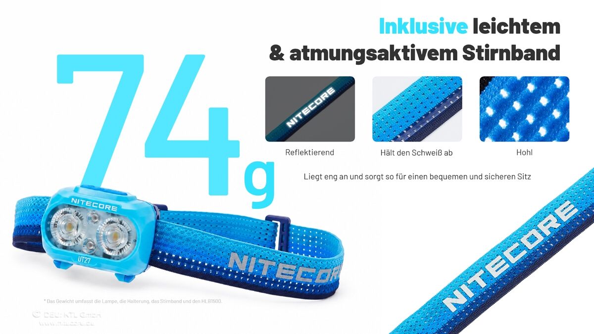 Nitecore UT27 MB - 800 Lumen Weißlicht, 150 Lumen Rotlicht