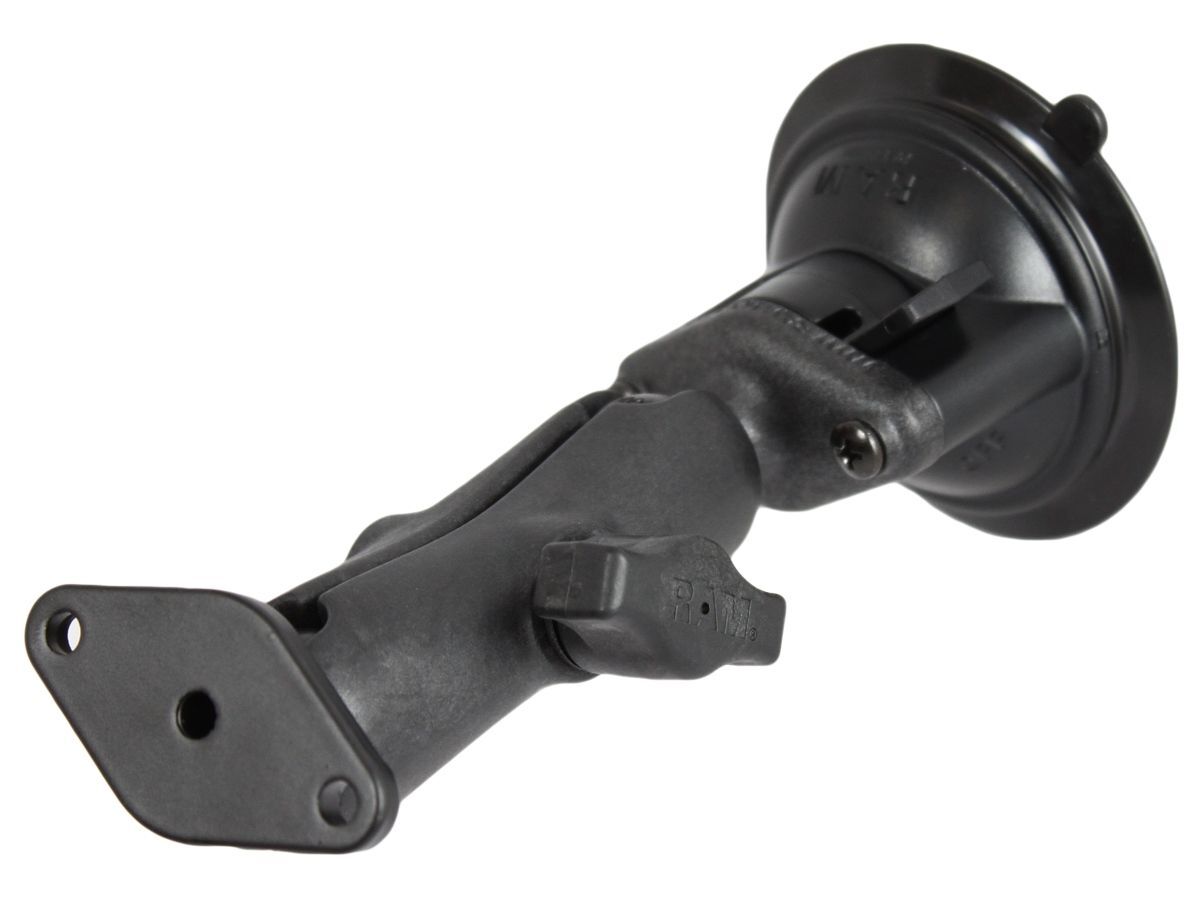 RAM Mounts Verbundstoff Saugfuss-Set mit Aluminium-Trapez - Diamond-Basisplatte (Trapez), mittlerer Verbindungsarm, Diamond-Basisplatte (Trapez, Alumi
