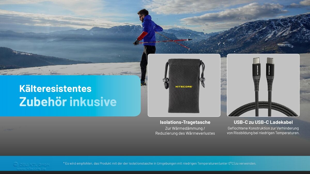 Nitecore Powerbank SUMMIT10000 - 10000mAh, kältebeständig