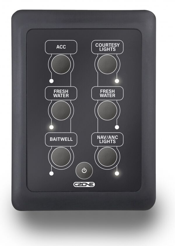 7435_waterproofkeypadportraitfr CZone Waterproof Keypad 2x3 Hochformat