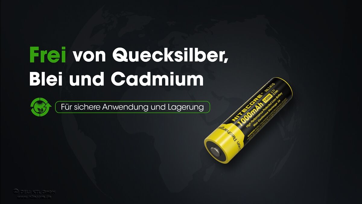 Nitecore 14500 Akku 1000mAh - NL1410