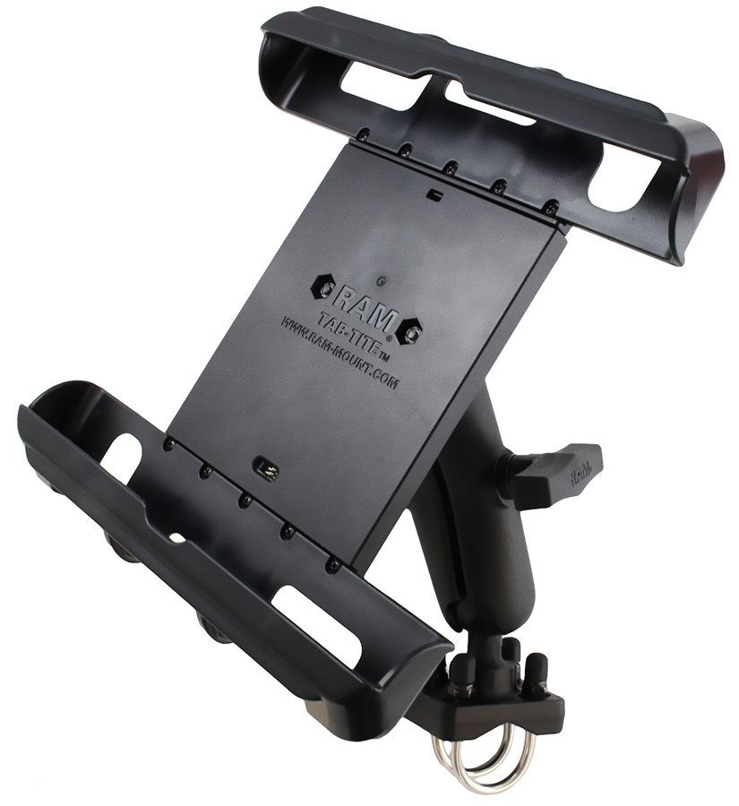 RAM Mounts Universal Tab-Tite Set für 10 Zoll Tablets - mit Doppel-Rohrschelle, C-Kugel (1,5 Zoll), im Polybeutel