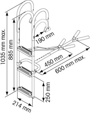 Plastimo Bugleiter 3 Stufen Edelstahl 