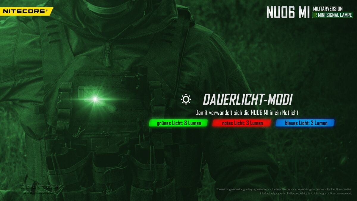 Nitecore NU06 MI - mehrfarbige Signalleuchte mit IR