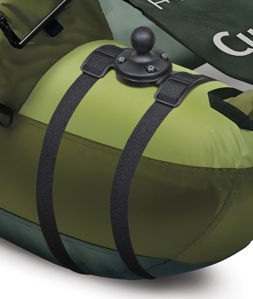 RAM Mounts Schlauchboot-Gurtbefestigung mit runder Basisplatte - Verbundstoff, B-Kugel (1 Zoll), im Polybeutel