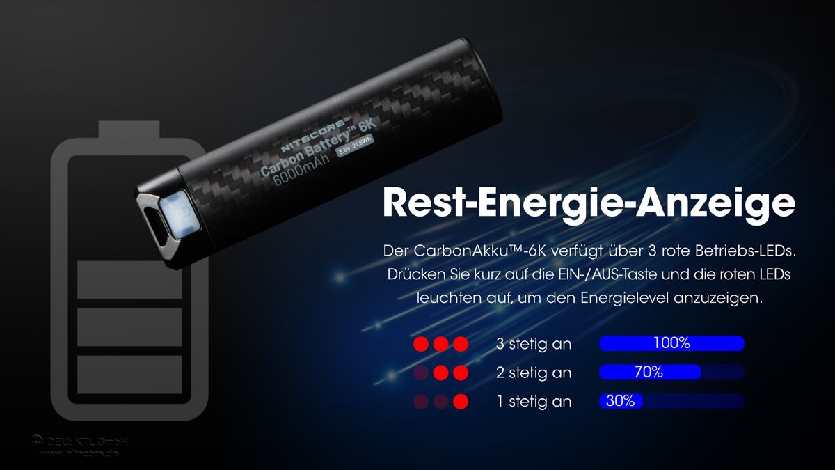 Nitecore Carbon Battery™ 6K Extension Kit