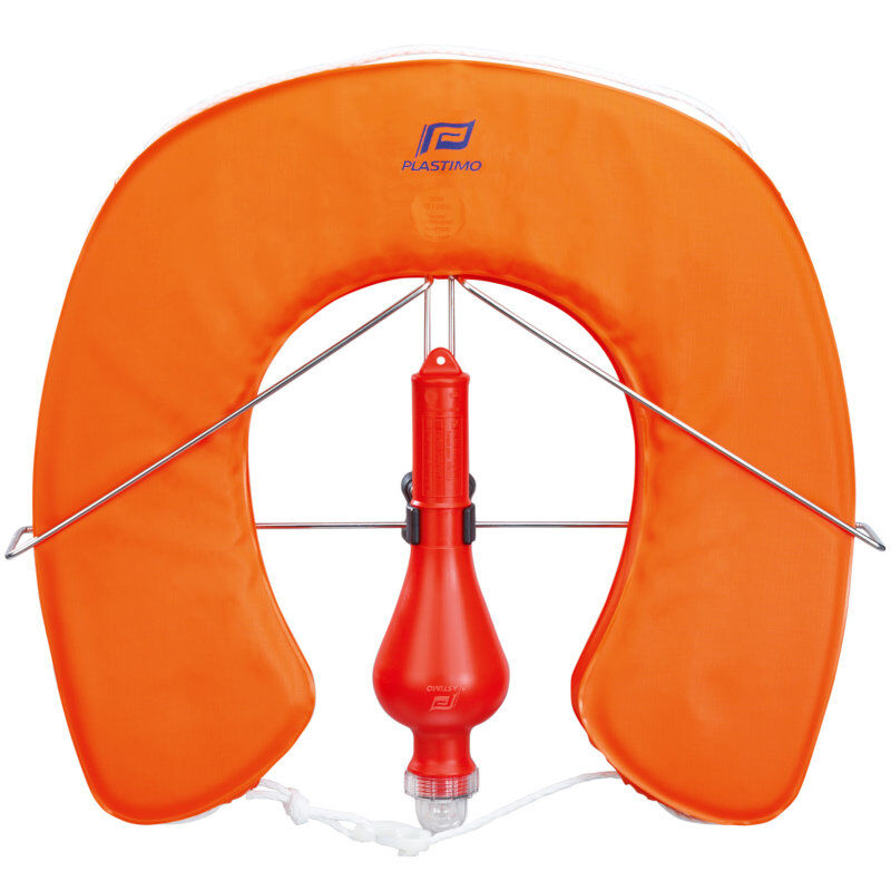 100276jpg Plastimo Hufeisen Rettungsring MOB System im Set (Halter und Festlicht) 10026 Orange