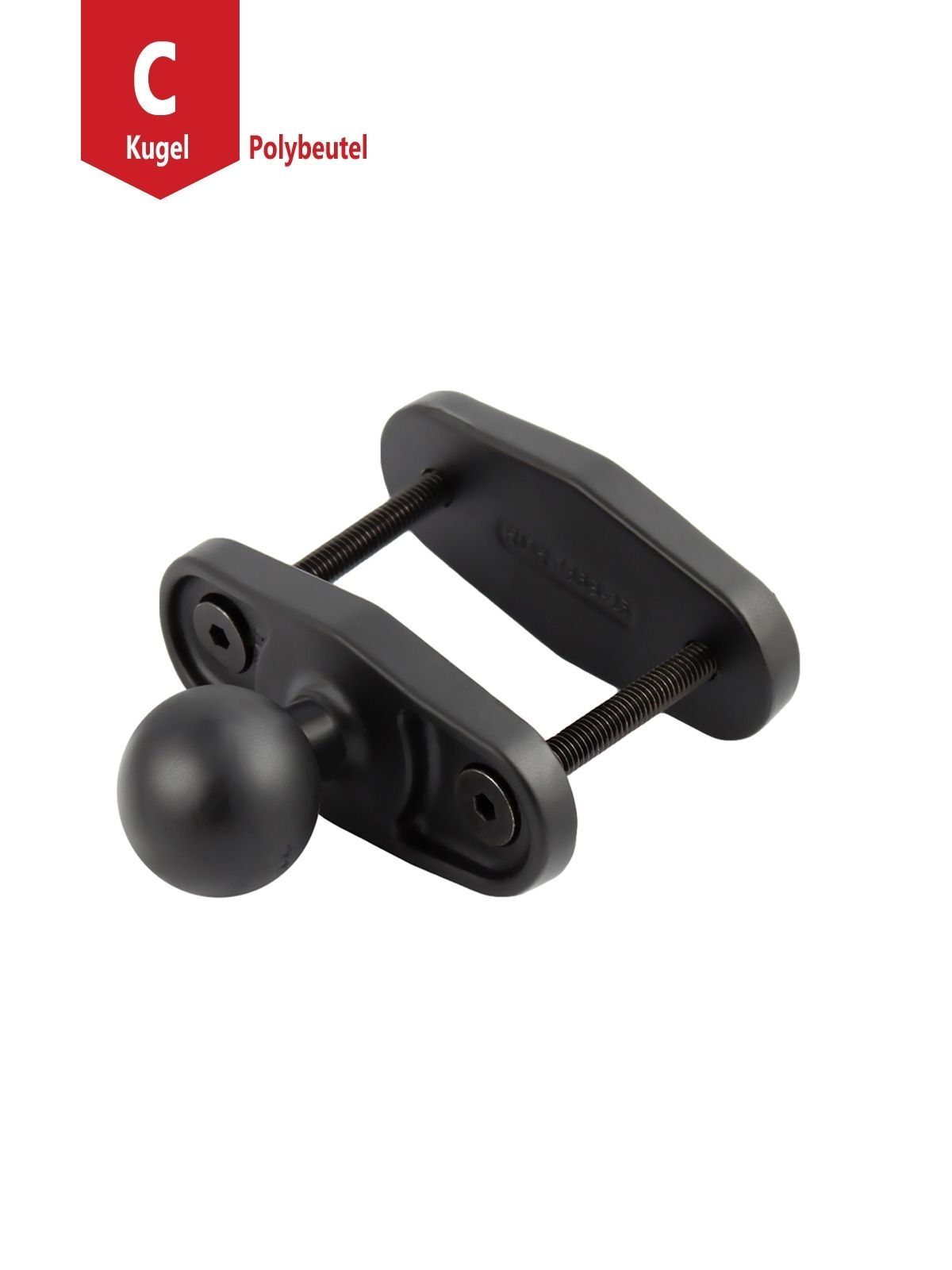 RAM Mounts Schraubklemme mit C-Kugel (1,5 Zoll) - 63,5 mm max. Breite, im Polybeutel